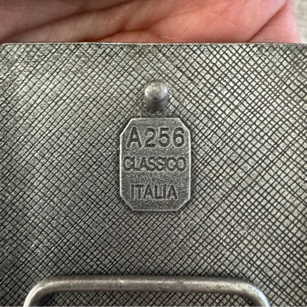 Vintage Classico Italia silver and black stone belt buckle - Picture 3 of 3